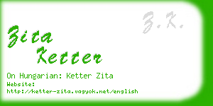 zita ketter business card